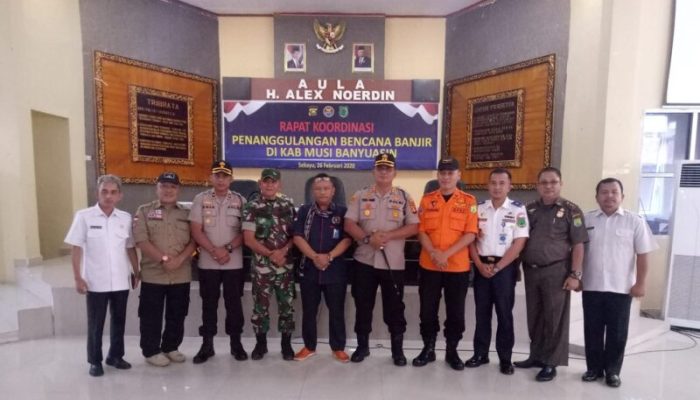 Pemkab, Polres, Kodim 0401 dan PWI Muba Gelar Rakor Penanggulangan Bencana Banjir