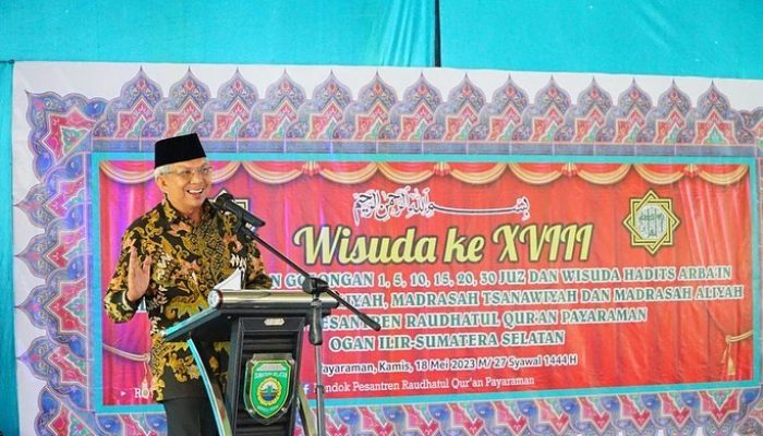 Wagub Sumsel Hadiri Wisuda ke-XVIII Ponpes Raudhatul Quran Payaraman Ogan Ilir