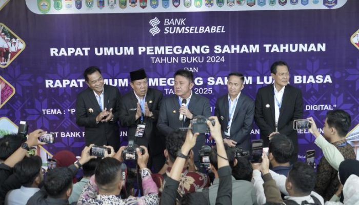 Bupati Muba HM Toha Hadiri RUPS Bank Sumsel Babel di Palembang